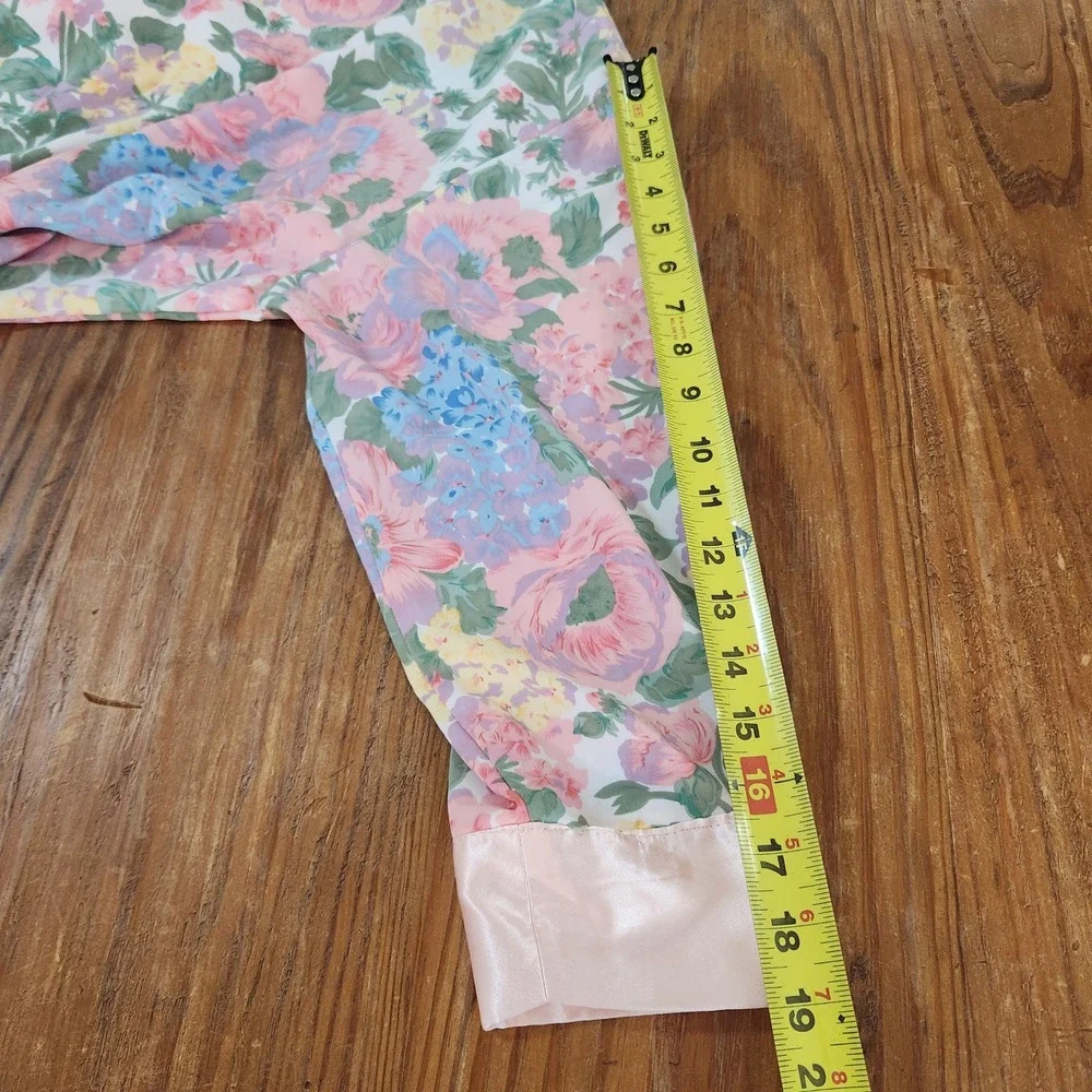 Victoria's Secret Vtg Gold Label Double Breasted Nightshirt Pink Floral Small‎